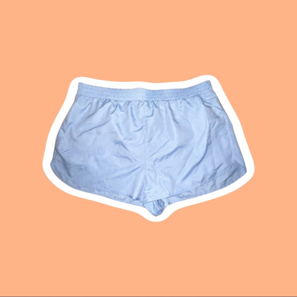 Wild Fable Baby Blue Nylon Retro Shiny Shorts NEVER WORN
